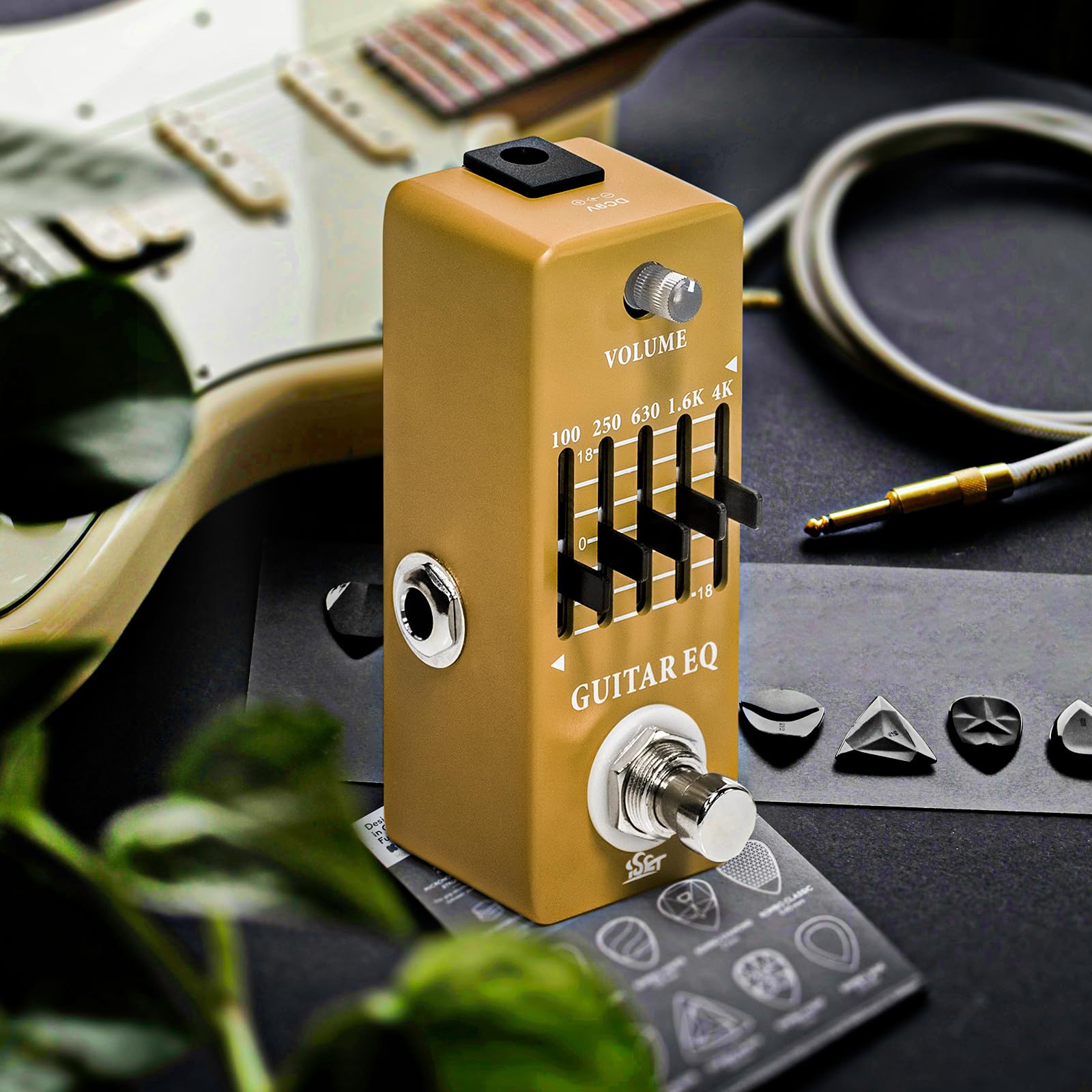 ISET Analog Guitar Equalizer Pedal – EQ Pedal For Electric and Acoustic Guitar With True Bypass