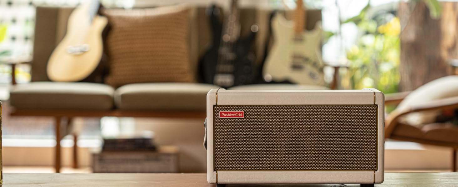 Positive Grid Spark Pearl 40W Smart Guitar Practice Amp & Bluetooth Speaker