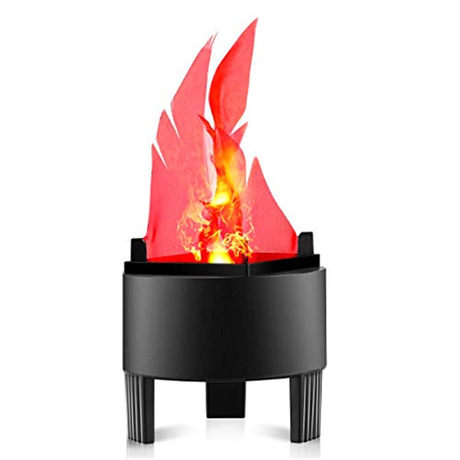 Electronic LED Fake Fire Flame Simulated Flame Effect Light No Heat Base Support Halloween Artificial Flame 3D Campfire Centerpiece for Christmas, Festival Night Clubs (3D Triangle Flame Hanging)