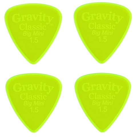 Gravity Picks Classic Guitar Pick – 2.0mm Blue – Polished w/Elipse Grip Hole