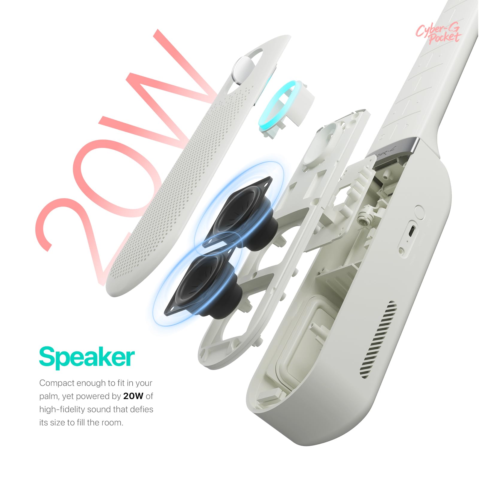 Enya CYBER-G Pocket Guitar with 15 Instrument Tones & Built-in Speaker