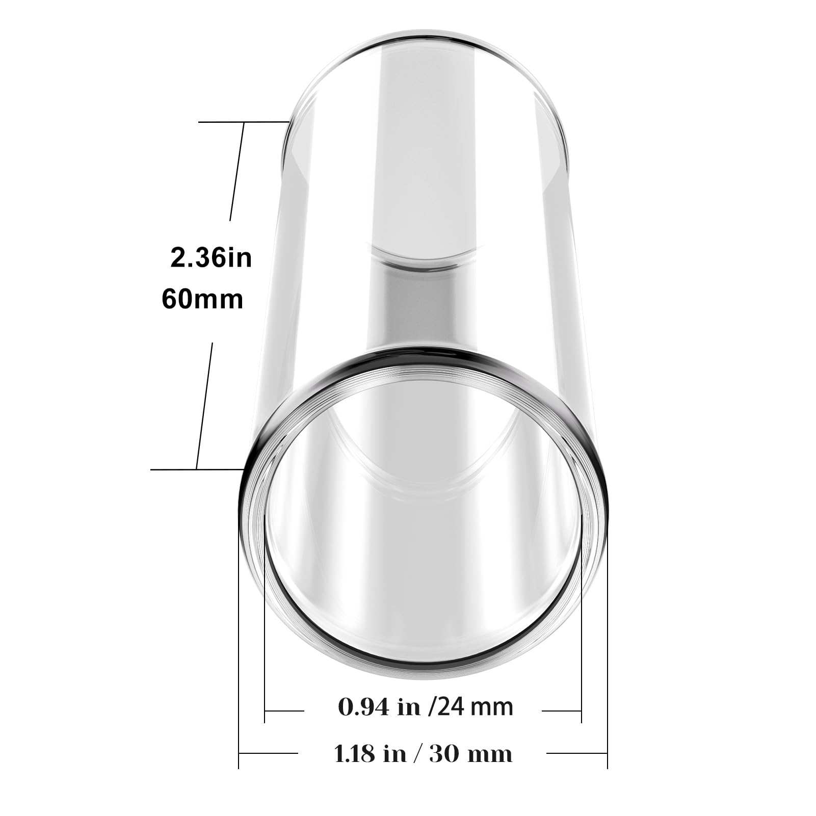 Premium Glass Slide for Guitar, Large Size Guitar Slide Ring 30mm x 60mm