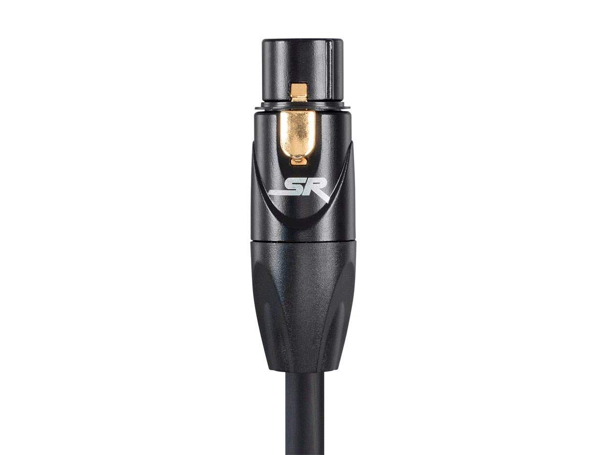Monoprice XLR Male to XLR Female Cable – Microphone & Interconnect, Gold Plated, 16AWG, 35 Feet, Black – Stage Right Series
