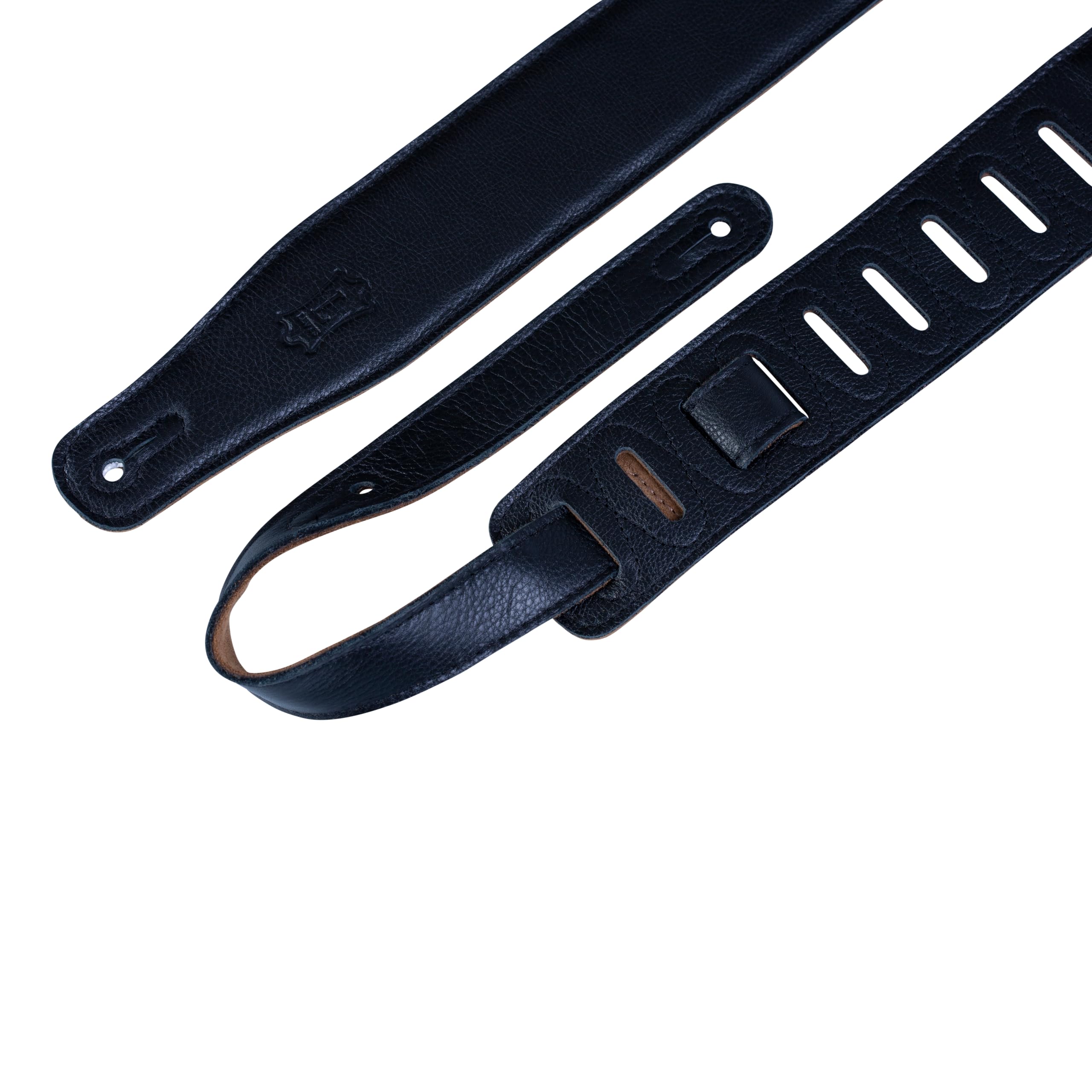 Levy’s Leathers 2.5″ Garment Leather Guitar Strap with Foam Padding and Suede Backing, Black (M26GF-BLK)