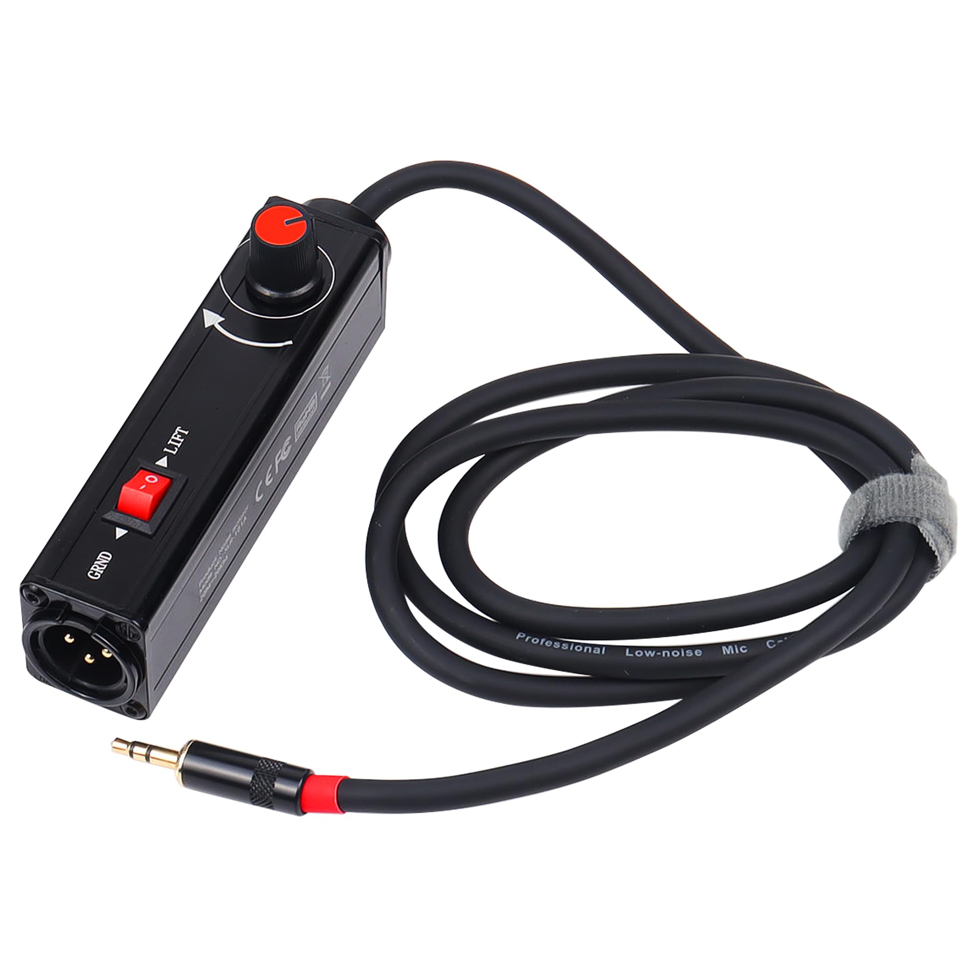 WisWinDa Pro101A AUX to XLR Isolation Box with Volume Controller and Ground Lift Switch Build-in Cord Length 3.3ft with Detachable 3.5mm Aux Gold Coating Plug (Pro 101A Aux-XLR)