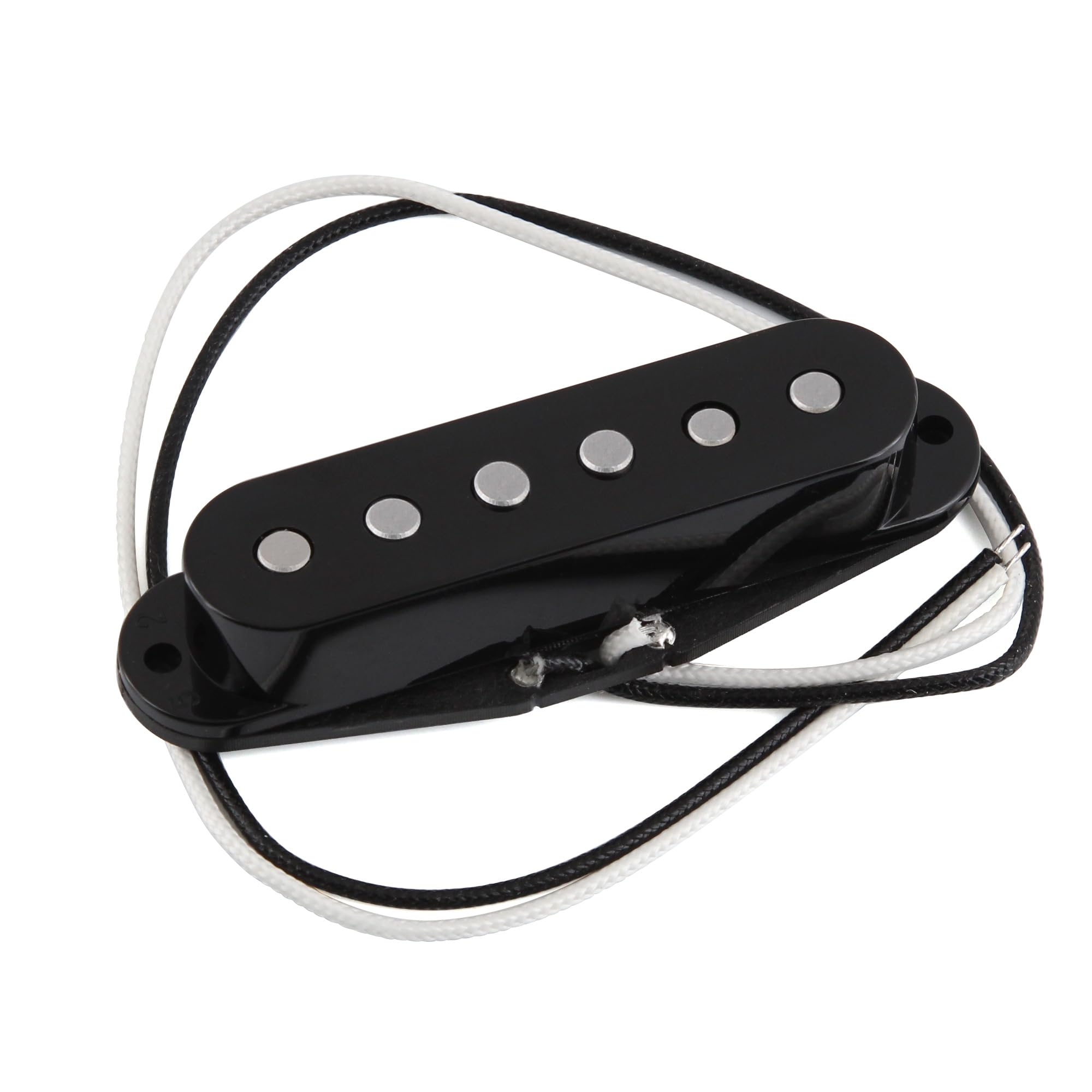 FLEOR Single Coil Pickup Alnico 5 Guitar Neck/Middle/Bridge Pickups Set Staggered, Black