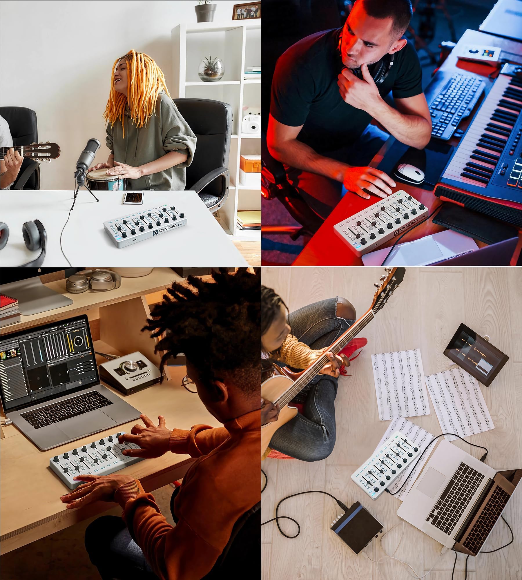 Vangoa Wireless MIDI Controller Mixer, USB MIDI Keyboard for PC & Mac