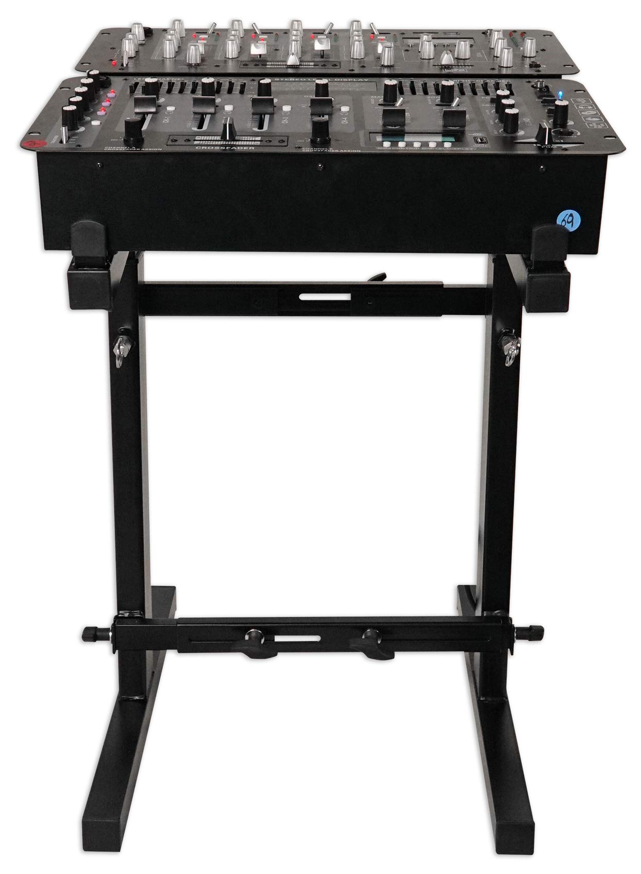 Rockville RXS20 Portable Mixer Stand, Adjustable Height and Width, Black