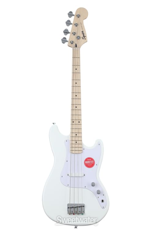 Squier Squier Sonic Bronco Bass, Arctic White, Maple Fingerboard
