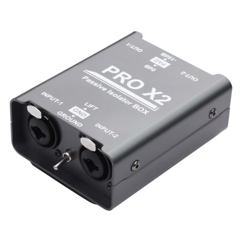 GINTOOYUN Pro Passive Stereo Direct Connection Box 2-Channel Audio Isolator, Audio Current Sound Eliminator, 6.5 Permo Alloy Isolator, Mixing Console, live Broadcast
