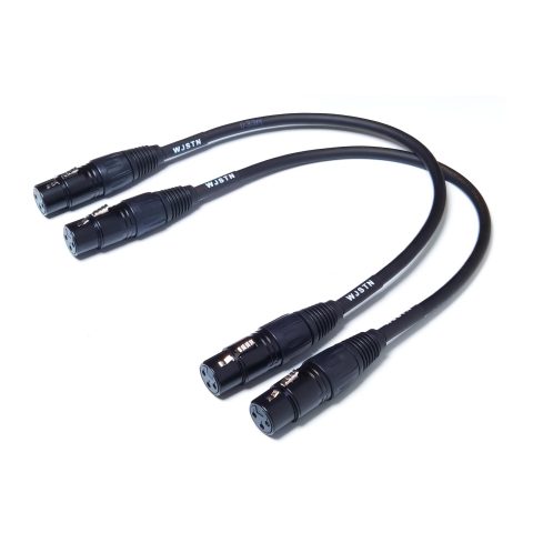 WJSTN Suanqi Microphone Cable XLR Cables, Balanced Microphone Mic Cord 3 Pin XLR Female to Female DMX Cable Patch Cords with 2Pack (1FT), Black.