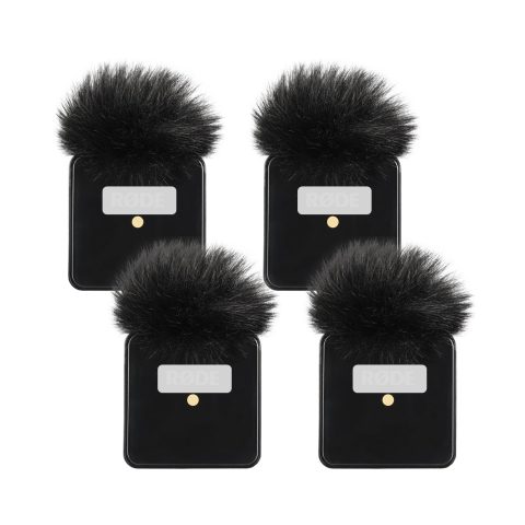 PhantAccy 4PCS Windscreen/Pop Filter for Rode Wireless Go I (1st Gen) Microphones – Furry Mic Cover for Wind & Ambient Noise Reduction (Rode Wireless Go I, Black)
