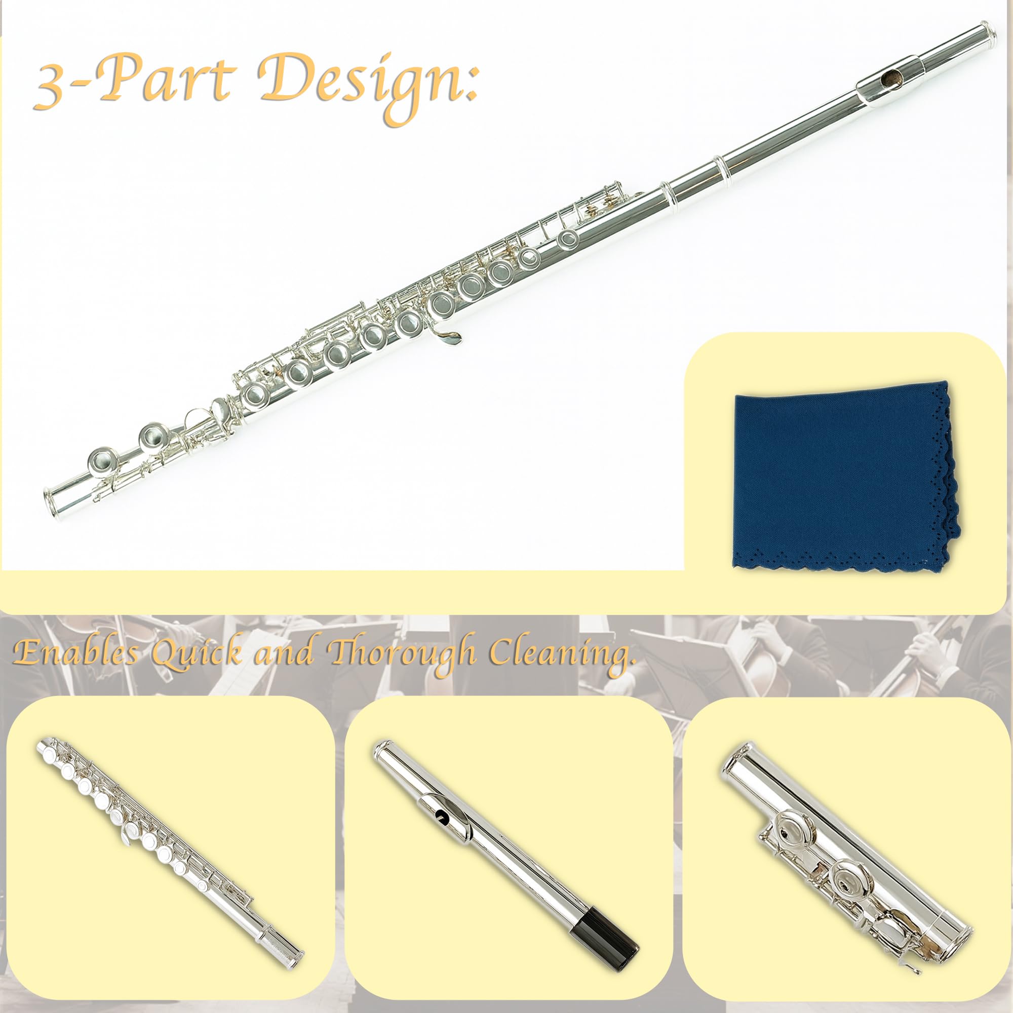 BAHAMUT 16-Key Flute – Beginner Flute with Closed Hole, Offset G, Split E