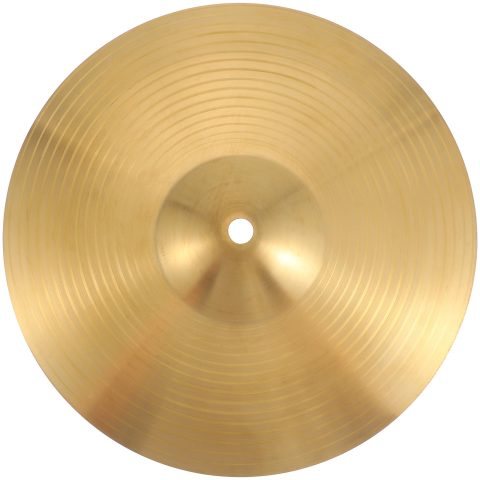 Veemoon 10 Inch Brass Cymbal Replacement, Splash Cymbal for Drum Set Crash Cymbals Ride Drum Instrument Percussion Accessories Drum Kit for Beginner Player Percussion Practice & Students (Golden)