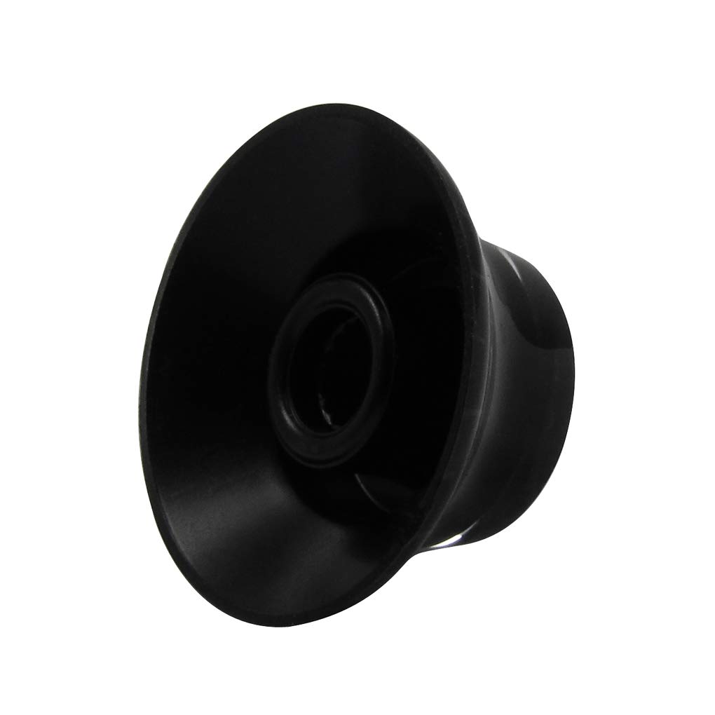 FLEOR 4pcs LP Guitar Top Hat Knobs 18 Splines Speed Control Knobs, Black with Golden Scale