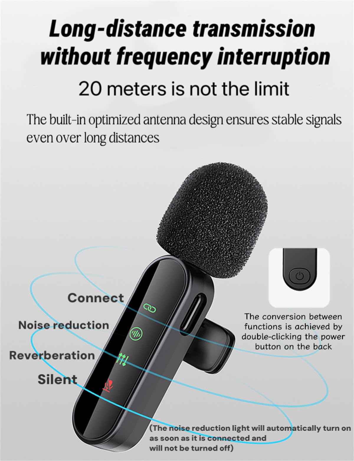 3 in 1/Four in one Wireless Lavalier Microphone for iPhone,iPad,Android,Camera,computer,mini Noise Reduction Recording Mic Ultra-Low Delay,for Vlog/ TikTok/YouTube Live Stream (Upgrade 4mic)