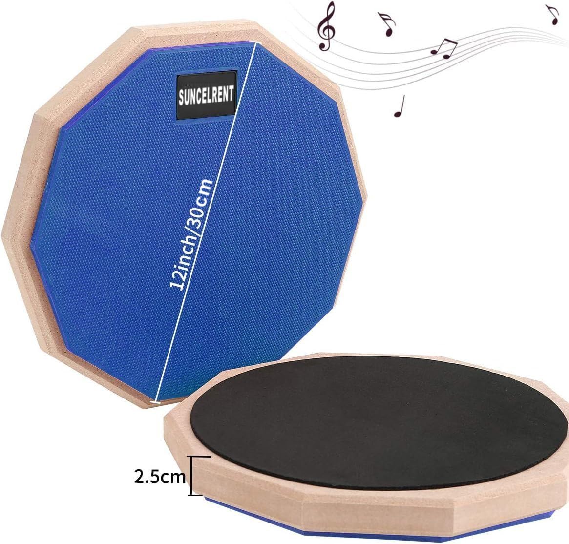 SUNCELRENT Silent Drum Pad, 12 Inch Blue