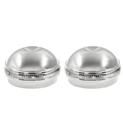 Bonsicoky Silver Flute Head Crown End Cap, 2 Pcs