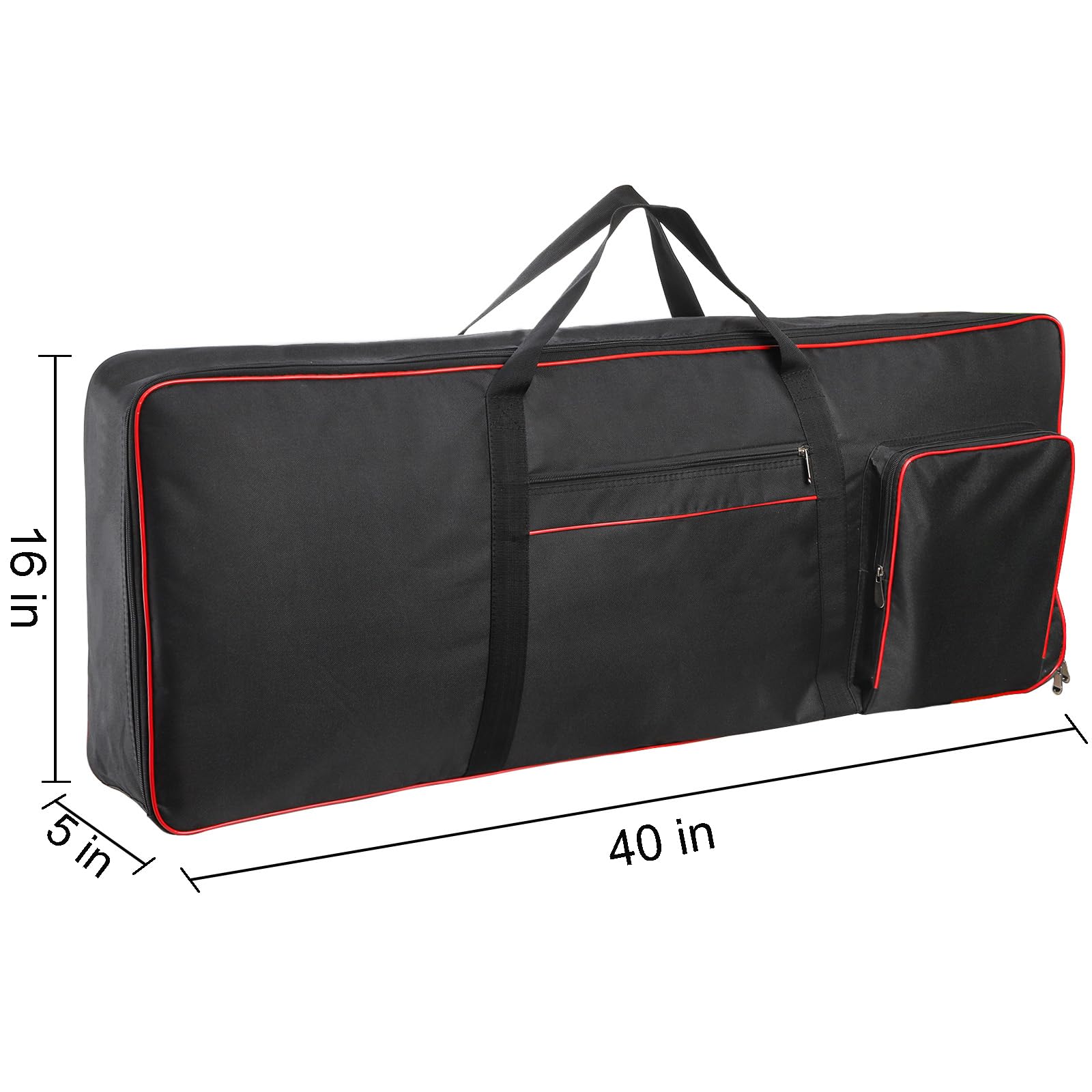 Okllen 61 Key Keyboard Gig Bag Case,Portable Durable Keyboard Piano Waterproof 600D Oxford Cloth with 10mm Cotton Padded Case Gig Bag