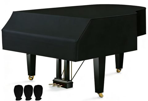 Grand Piano Cover-Leather Quality Material – Dustproof, Waterproof, Moisture-Proof, Claw-Proof -GLHDDL Grand Piano Protection Full Cover (200cm/78.7in-1)