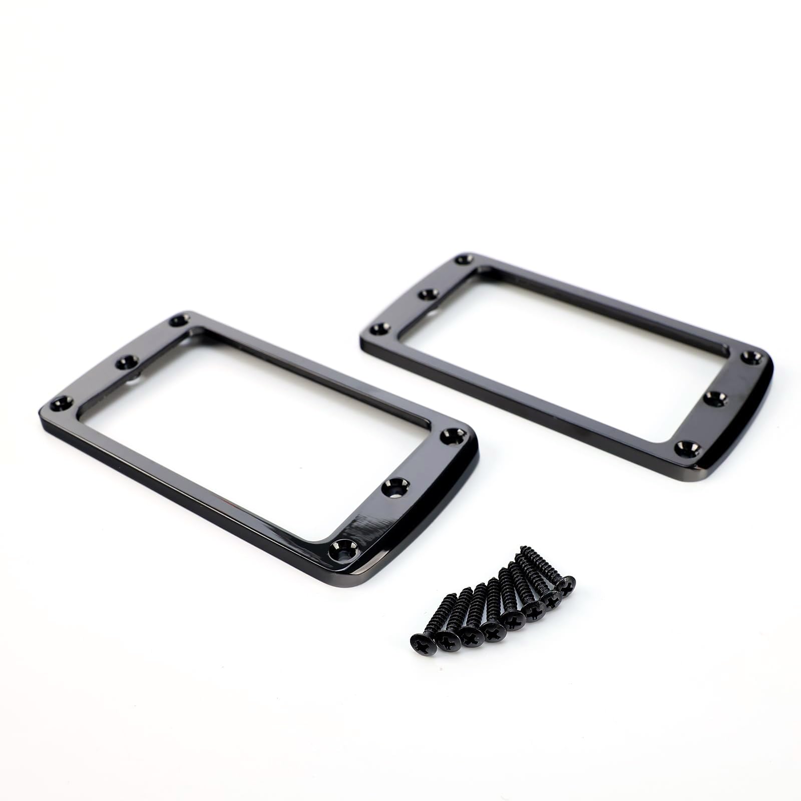 OVSAL 2PCS Flat Metal Guitar Humbucker Pickup Ring Neck & Bridge