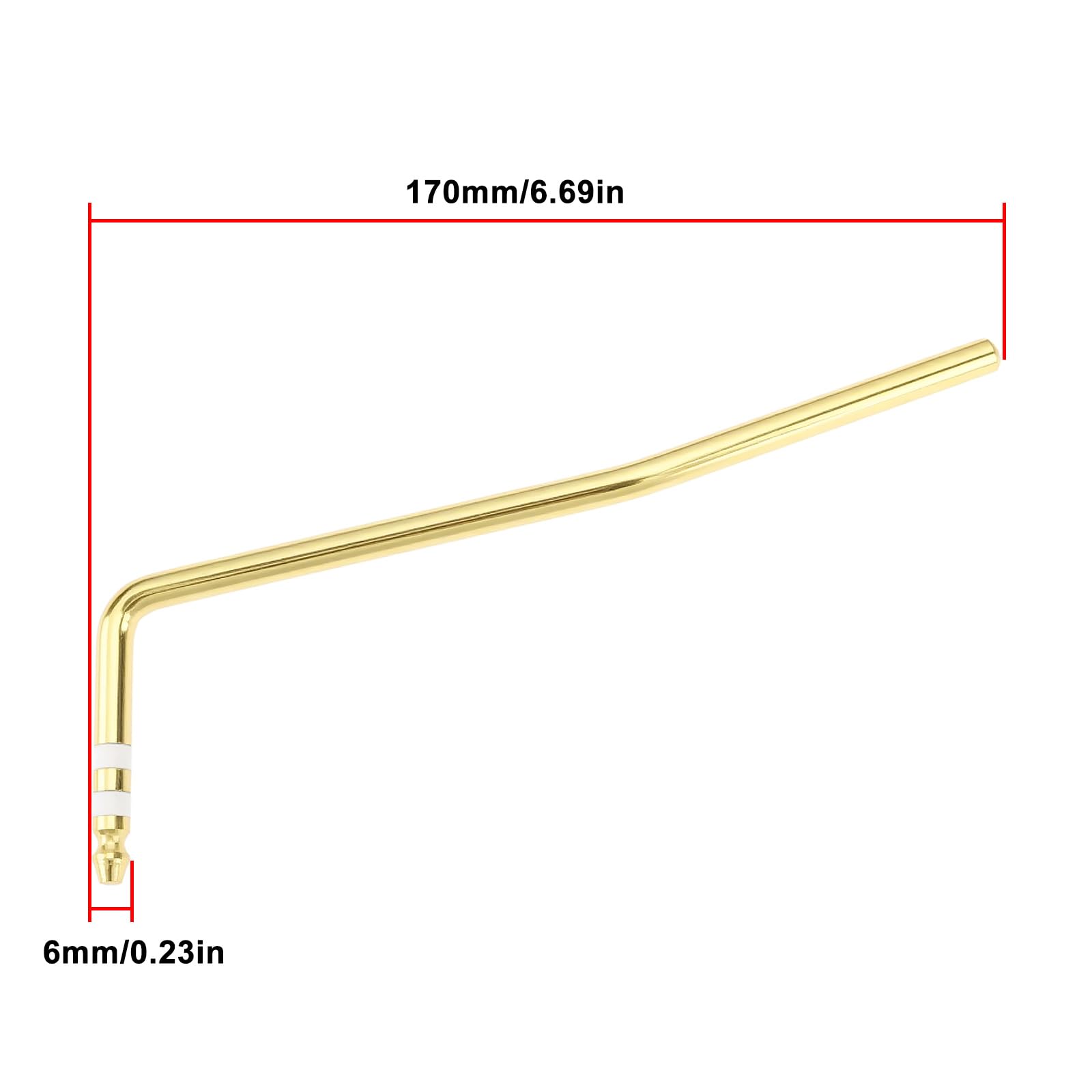 Briny River 2Pcs 6mm Guitar Tremolo Arm Compatible with Ibanez Edge Lo-Pro Compatible with Edge Pro Gold