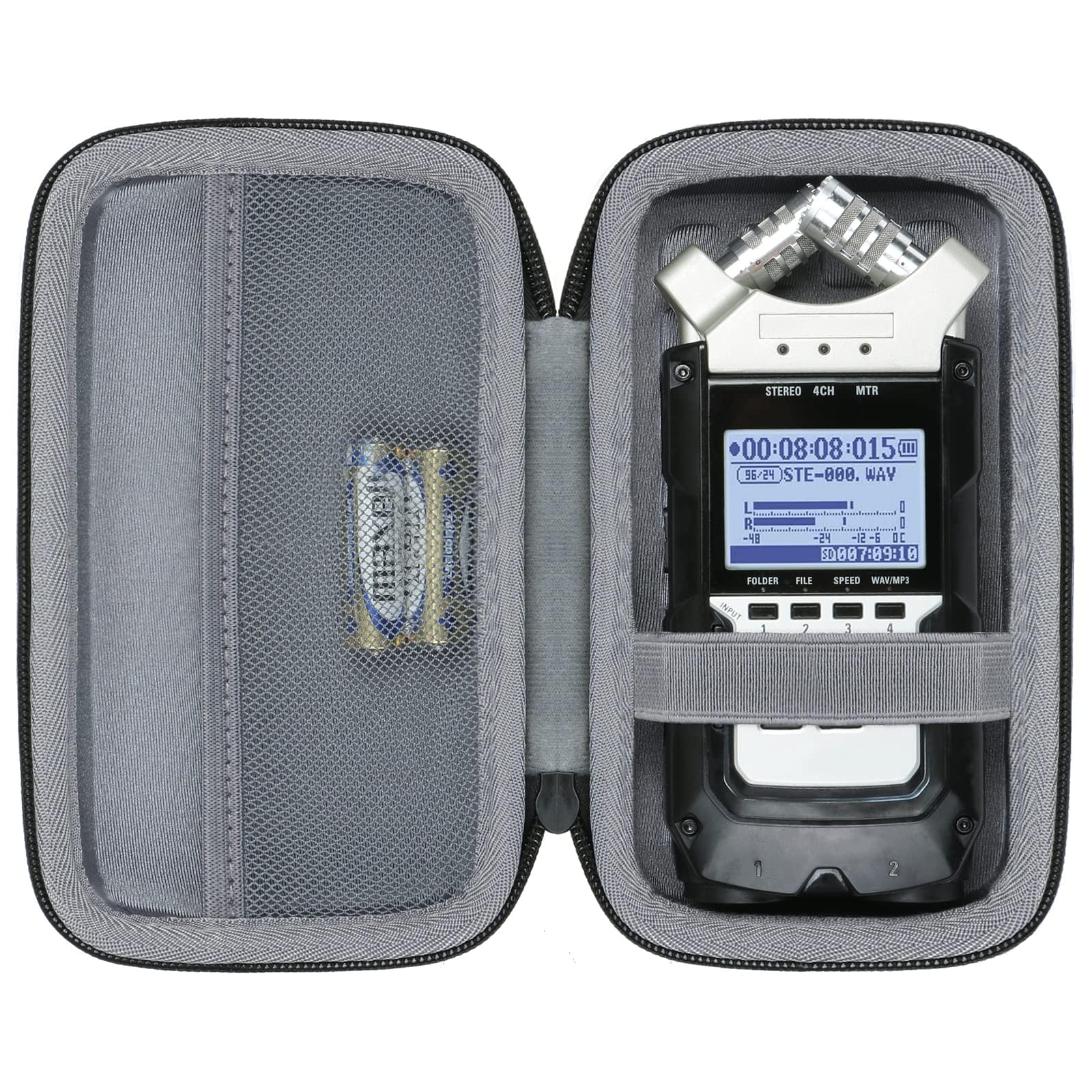 co2CREA Hard Case for Zoom H4n Pro Portable Recorder Stereo Microphones