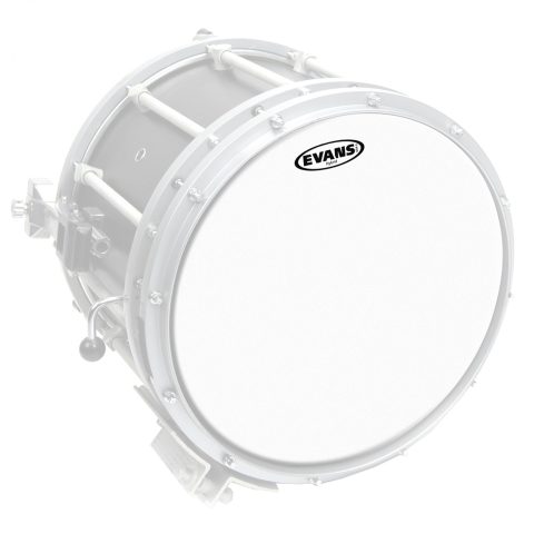 Evans Hybrid Drumhead – Hybrid Marching Snare Drum Head – For Sensitivity, Dynamic Range – Enhances Projection, Durability – White, 13 Inch