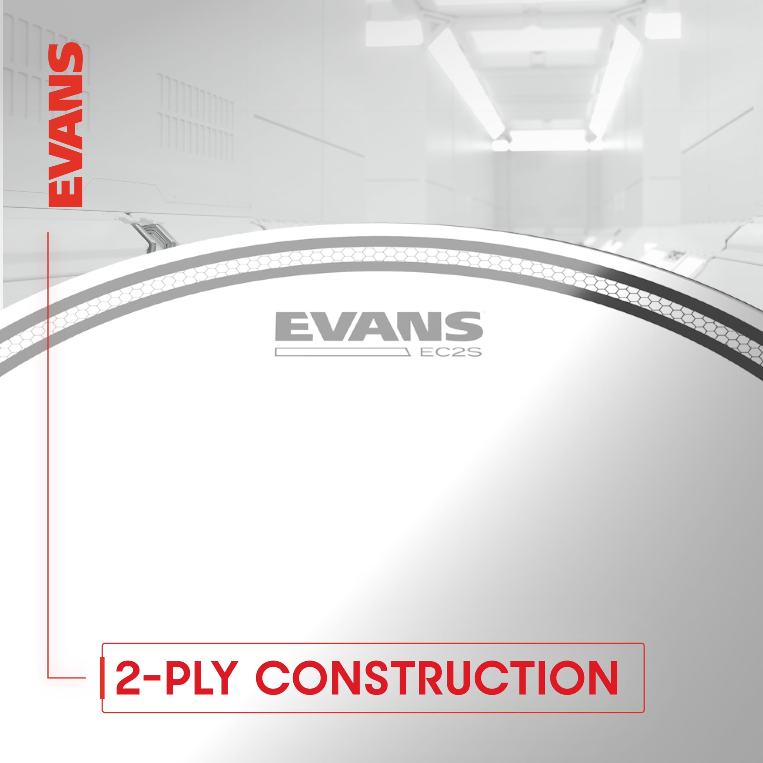 Evans EC2S Clear Standard Tompack Drumheads 12, 13, 16″