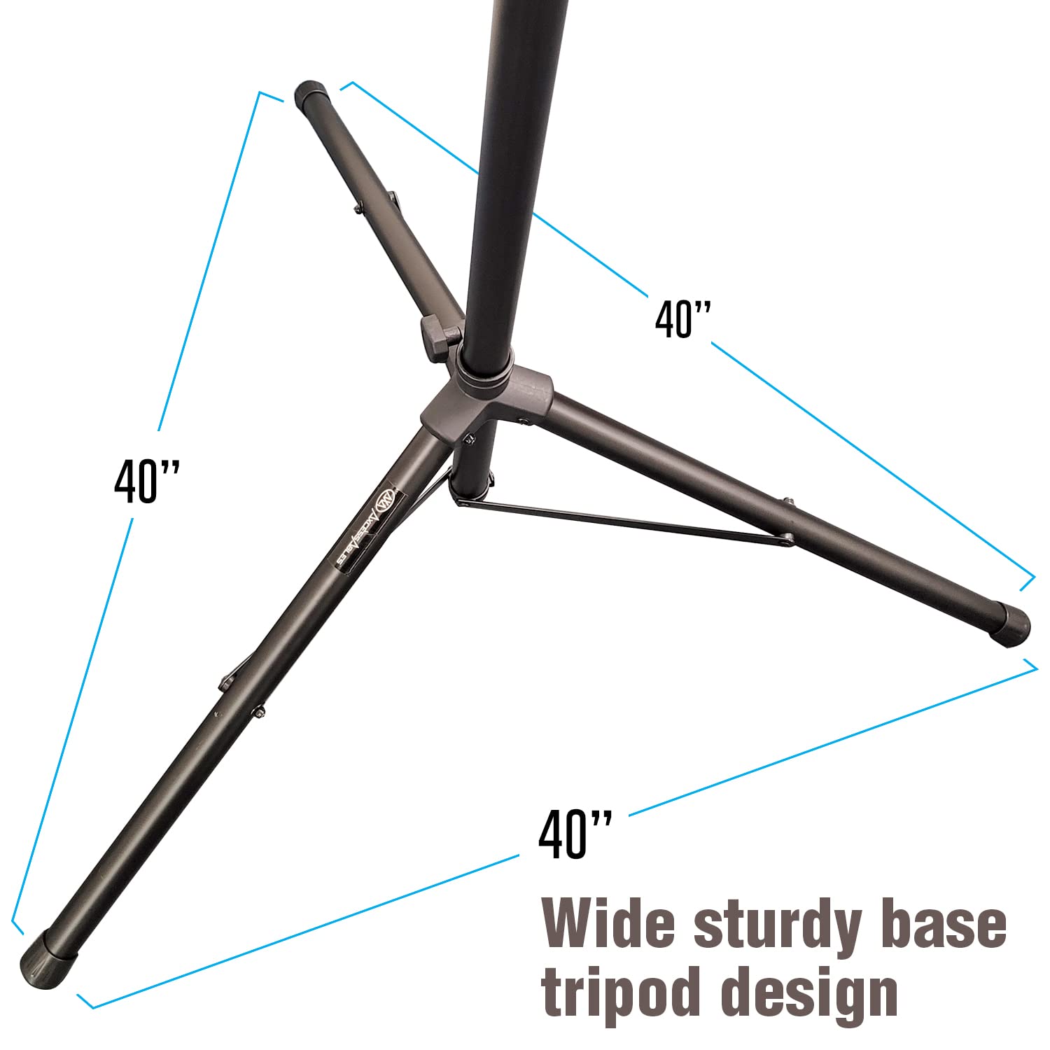 Heavy-Duty DJ Tripod Stands (Pair) with Bag by AxcessAbles| Adjustable Height 42” to 72″ PA Speaker Stands| 80lb Portable PA Stands Compatible with Powered Speakers (SSB-101)