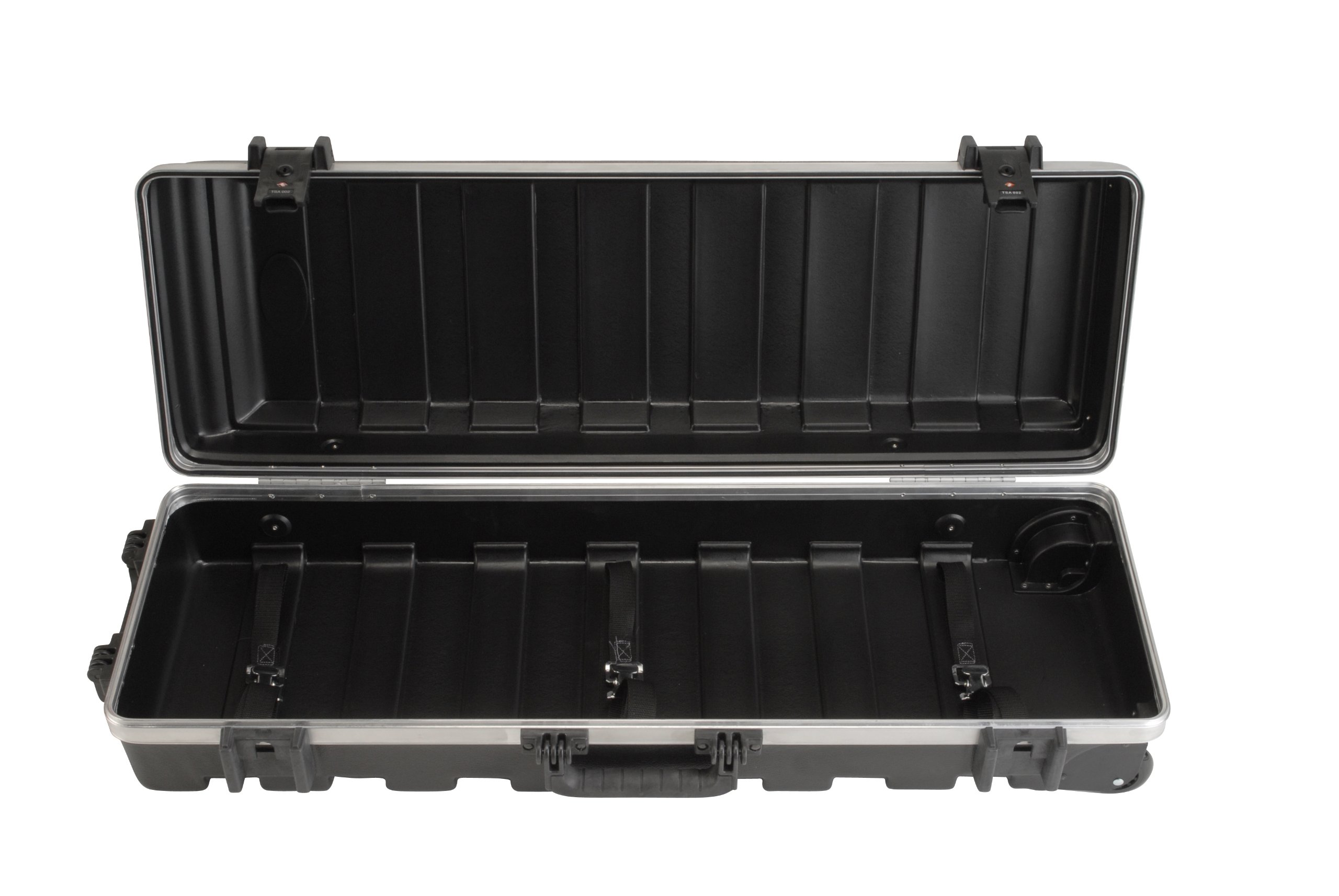 SKB Compact Stand Case 36-1/2 x 11-7/8 x 8-1/4 with Wheels & Straps, TSA Latches, Over molded Handle