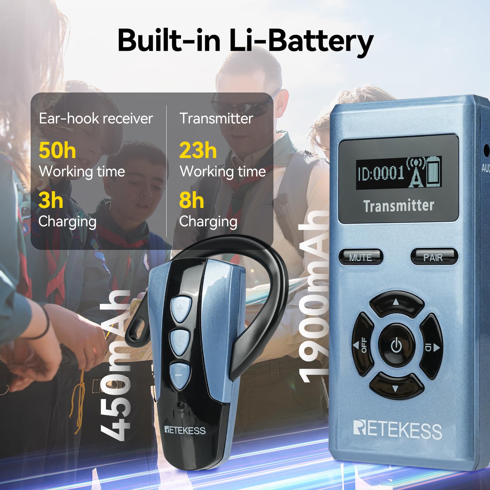 Retekess TT106S Assistive Listening System, Simultaneous Interpreting