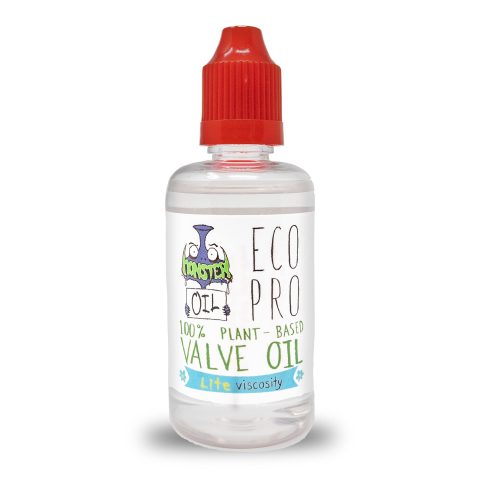 Monster Oil EcoPro Lite Plant-Based Trumpet Valve Oil for Piston-Valve Brass Instruments, Non-Toxic Light-Viscosity Lubricant, 50 mL (1.69 fl oz)