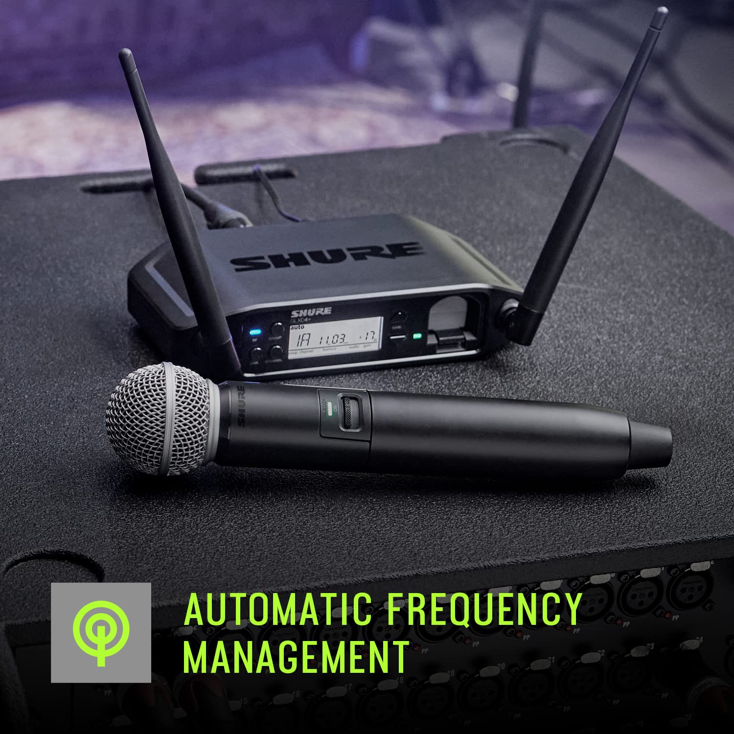Shure GLXD24+/B58 Dual Band Pro Digital Wireless Microphone System – 12-Hour Battery Life, 100 ft Range | BETA 58A Handheld Vocal Mic, Single Channel Receiver (GLXD24+/B58-Z3)