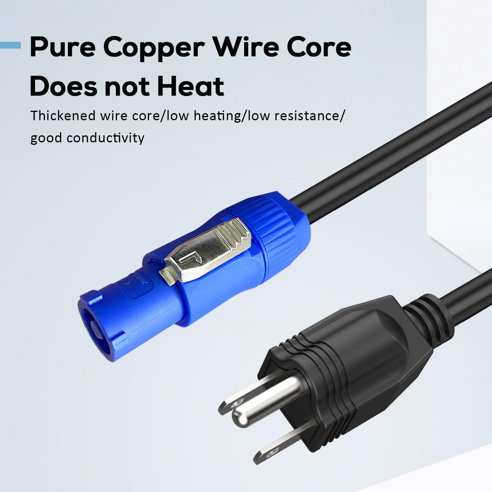 YQMRCZRF 3-Prong NEMA 5-15P to PowerCon AC Power Cable 20A-3FT