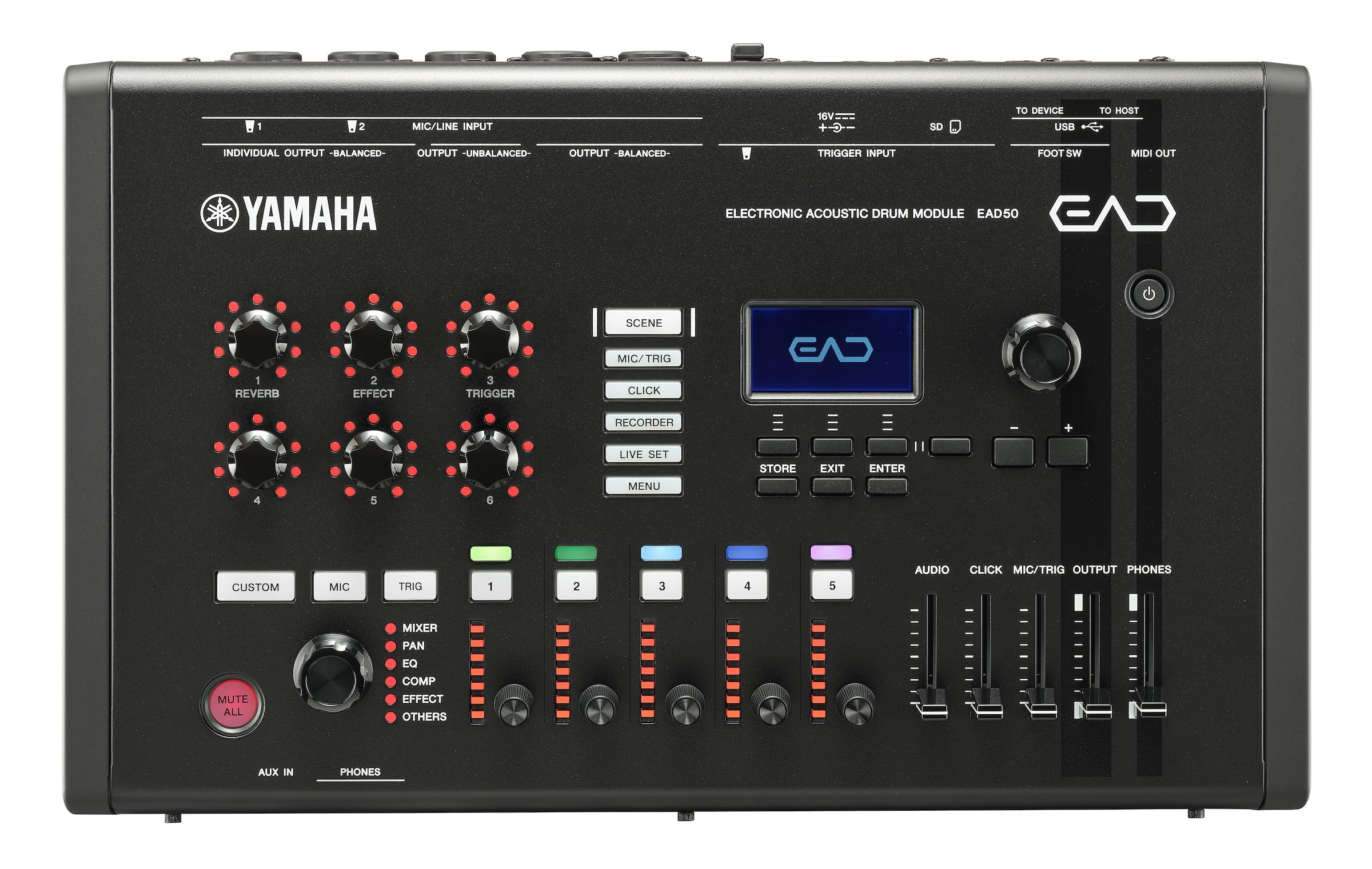 Yamaha EAD50 Advanced Electronic Acoustic Drum Microphone System with DSU50 Stereo Condensor Microphone and Trigger Pickup
