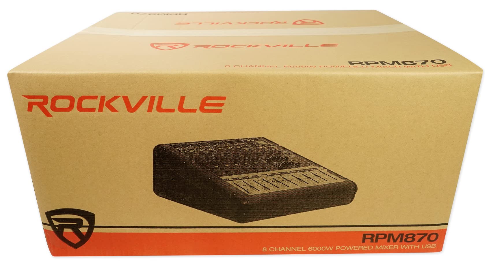 Rockville RPM870 8-Channel 6000W Powered Mixer with USB Bluetooth FX