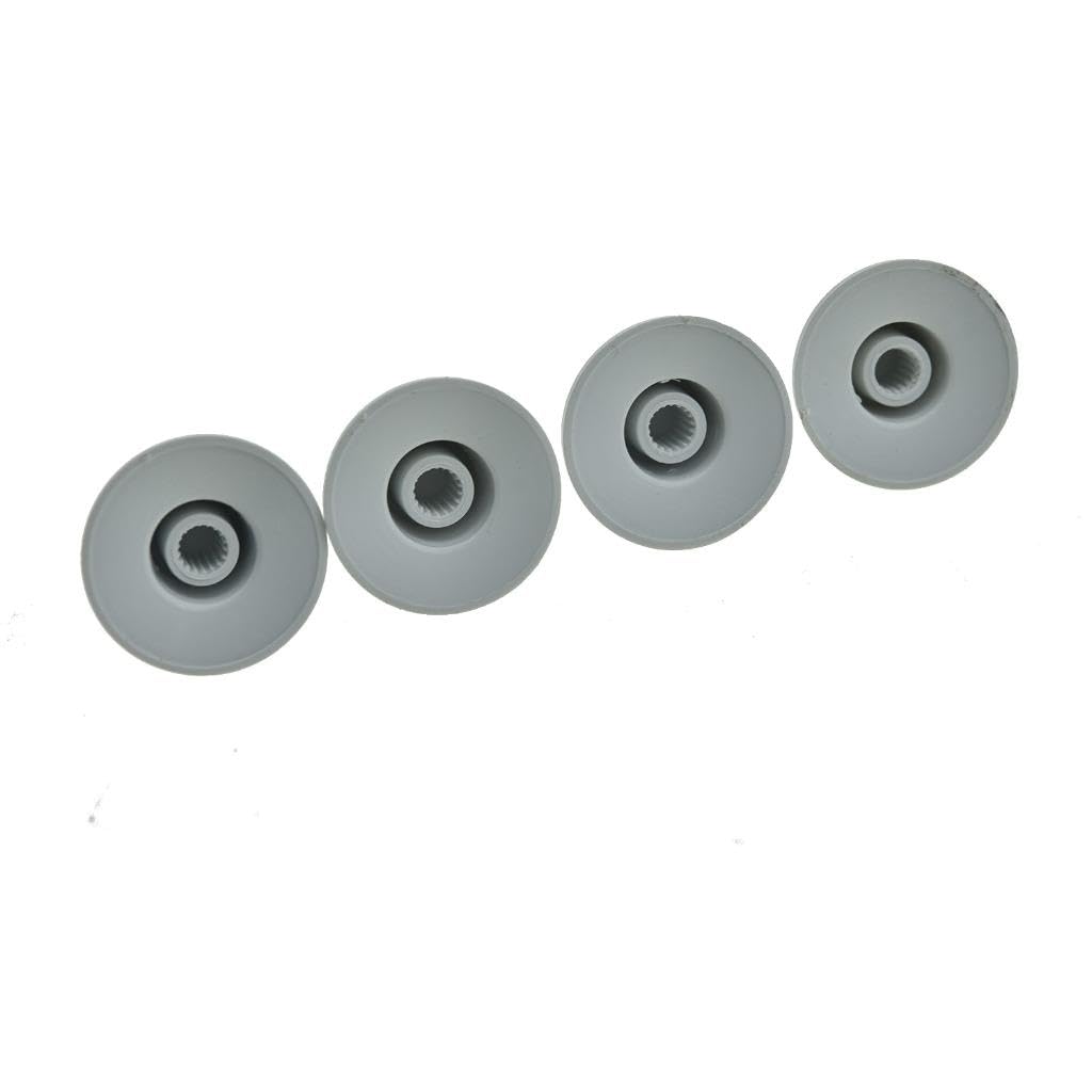 KAISH 4X White with Silver Cap LP Guitar Witch Hat Knobs Top Hat Knob for Epi Les Paul SG