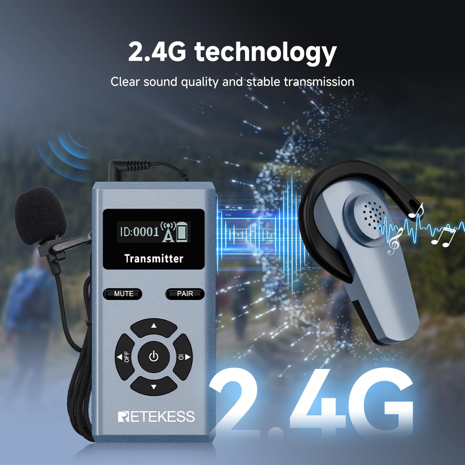 Retekess TT106S Church Translation System, Tour Guide Headsets(4TX 60RX)