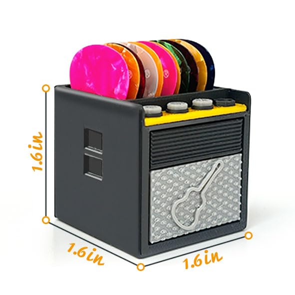 Guitar Pick Holder with Hidden Drawer, Guitar Gift for Dad & Music Lovers