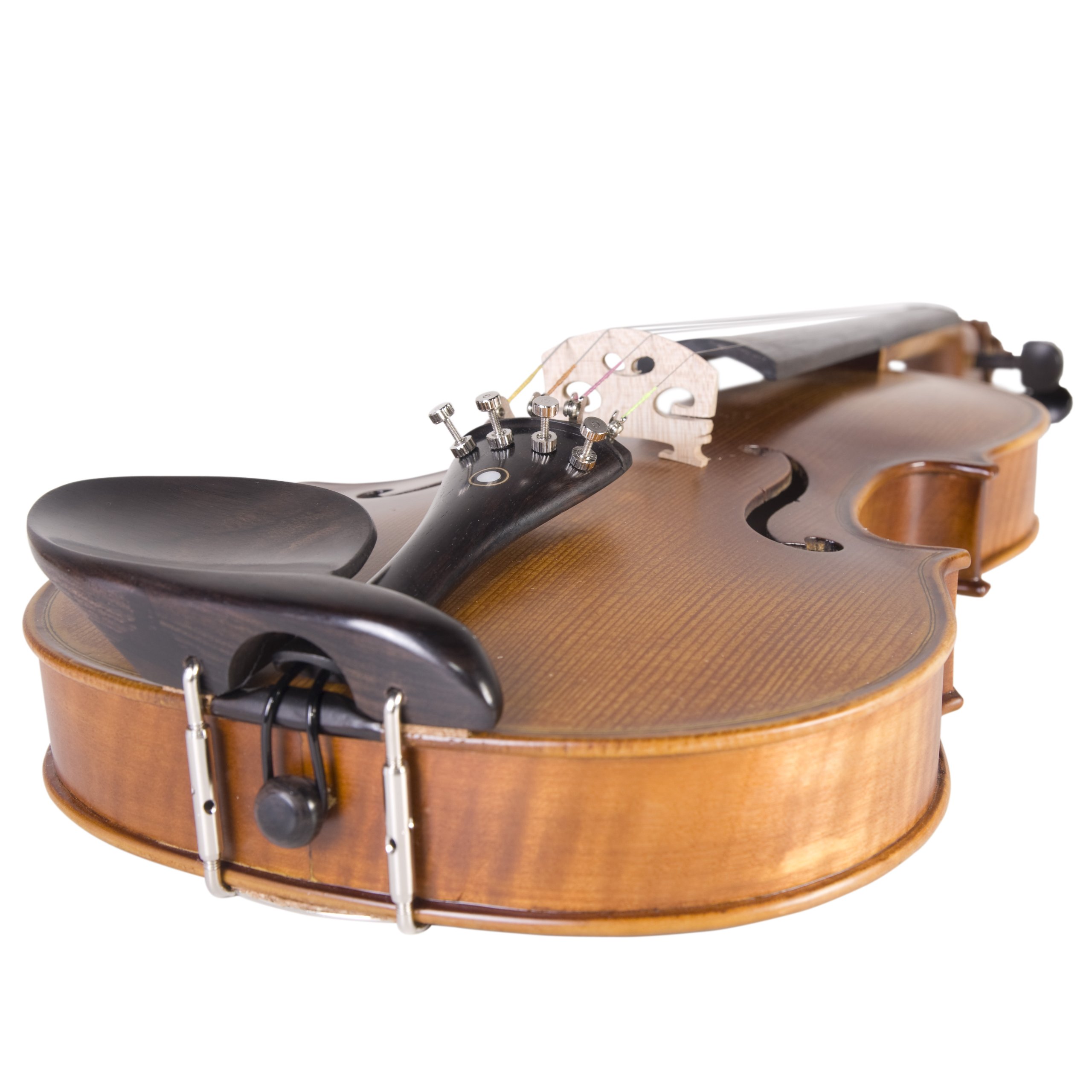 Cecilio Full Size 4/4 Violin with Hard Case & Shoulder Rest – Solidwood Ebony Fitted Violin with Premium Strings, Ideal for Beginners