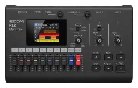 Zoom R12 Portable Recorder for Musicians with 8 Tracks, FX & Drum Loops
