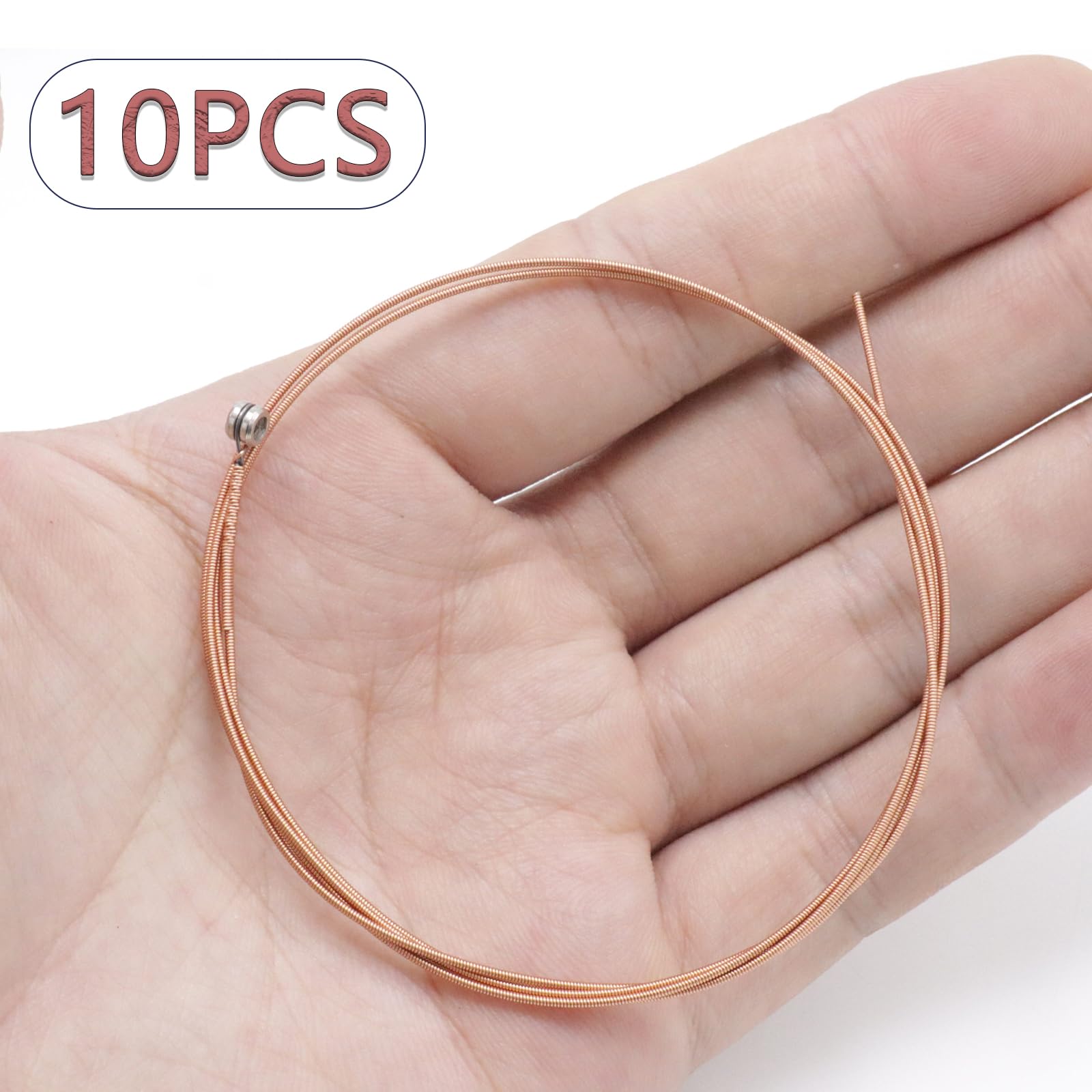 Cheerock 10-Pack Low E Single Strings Light Tension for Acoustic Guitar