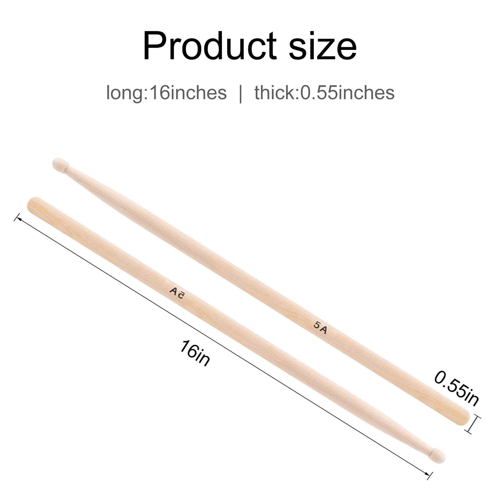 FF Elaine Maple 7A Wood Tip Drumsticks 12 Pairs