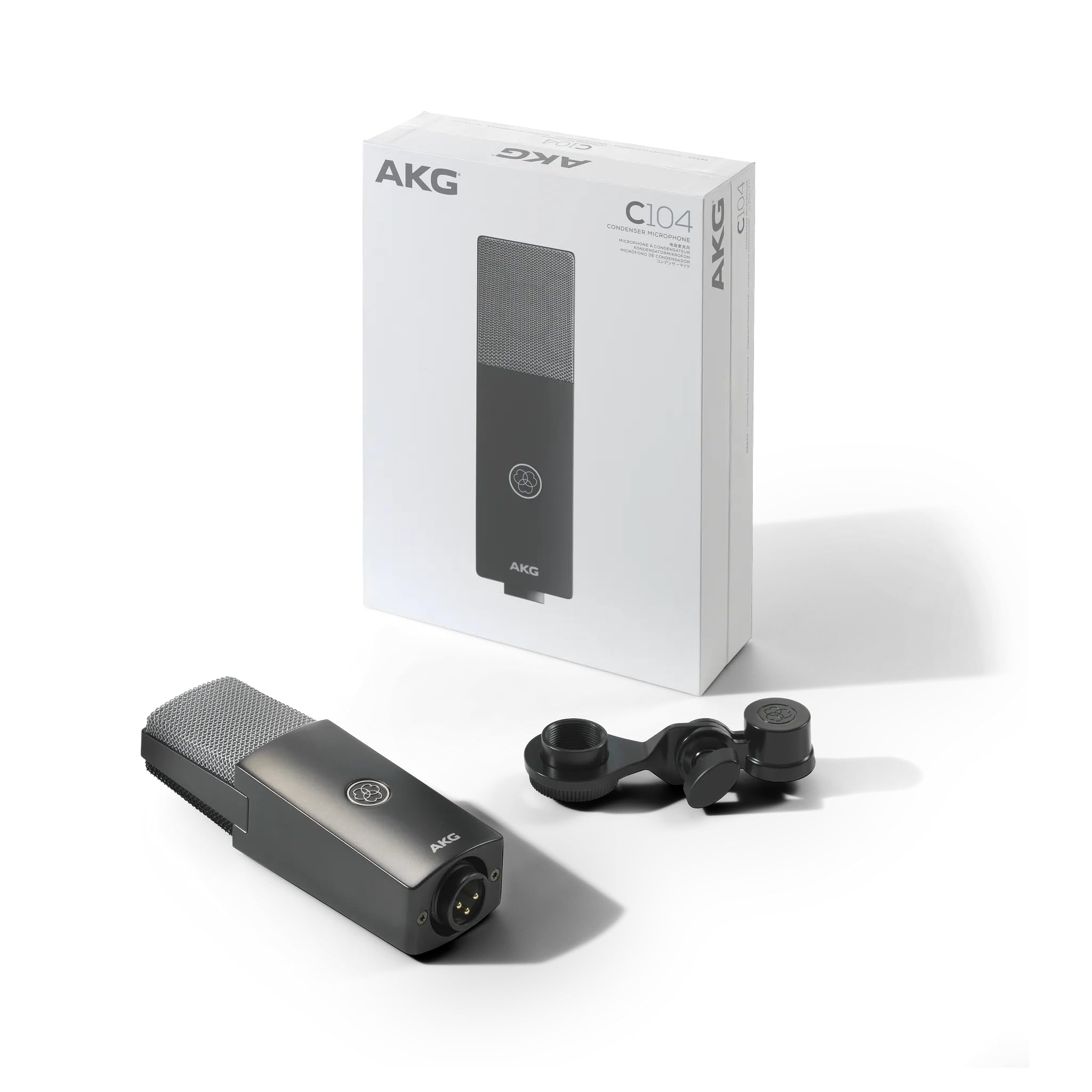 AKG C104 Professional Large Diaphragm Cardioid Condenser Microphone – XLR Studio Mic for Podcasting, Streaming, Broadcasting & Music Recording, Low Noise, High SPL, Sustainable Design