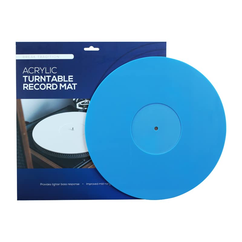 Break Tradition Acrylic Turntable Mat, Blue