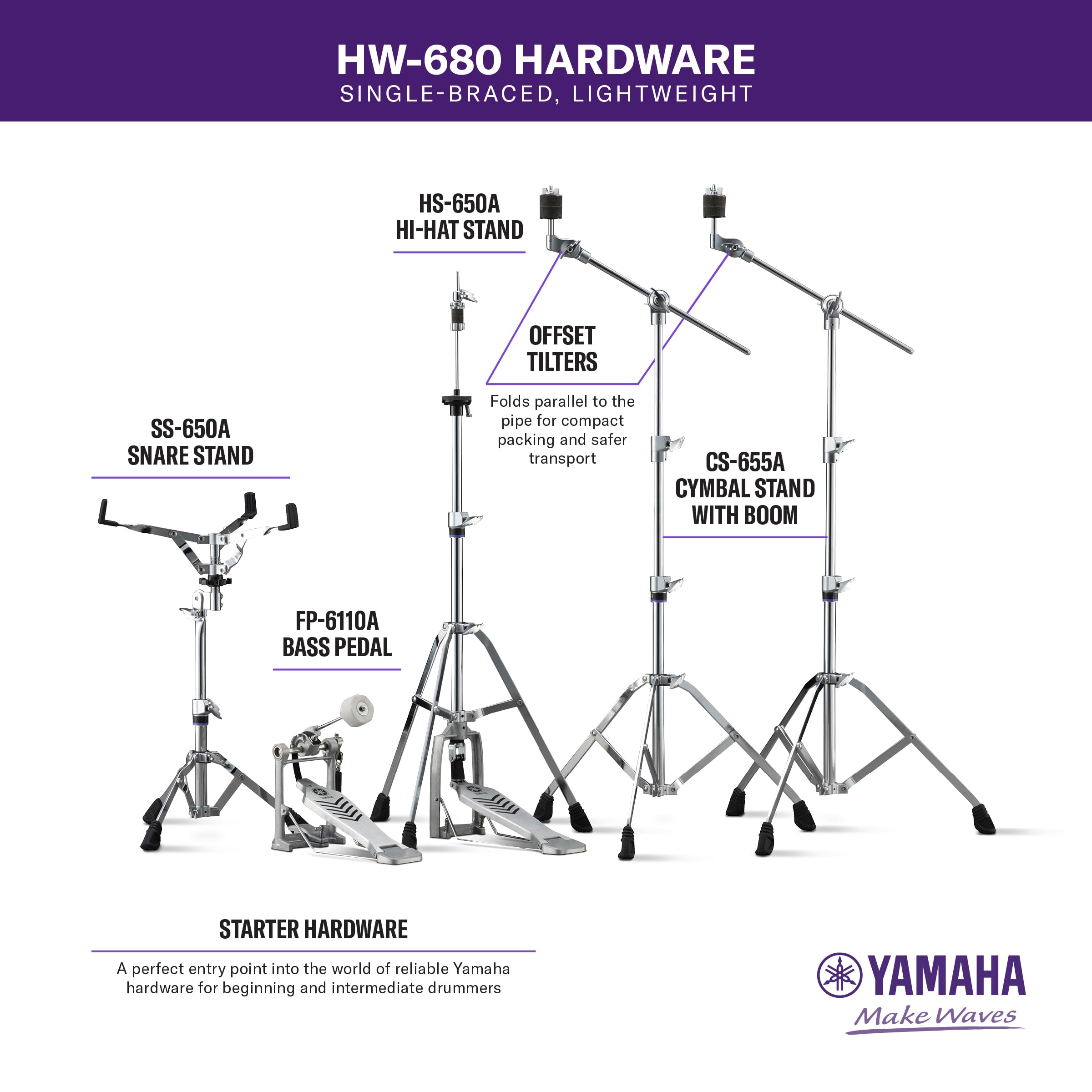 Yamaha HW-680 Single-Braced Hardware Pack
