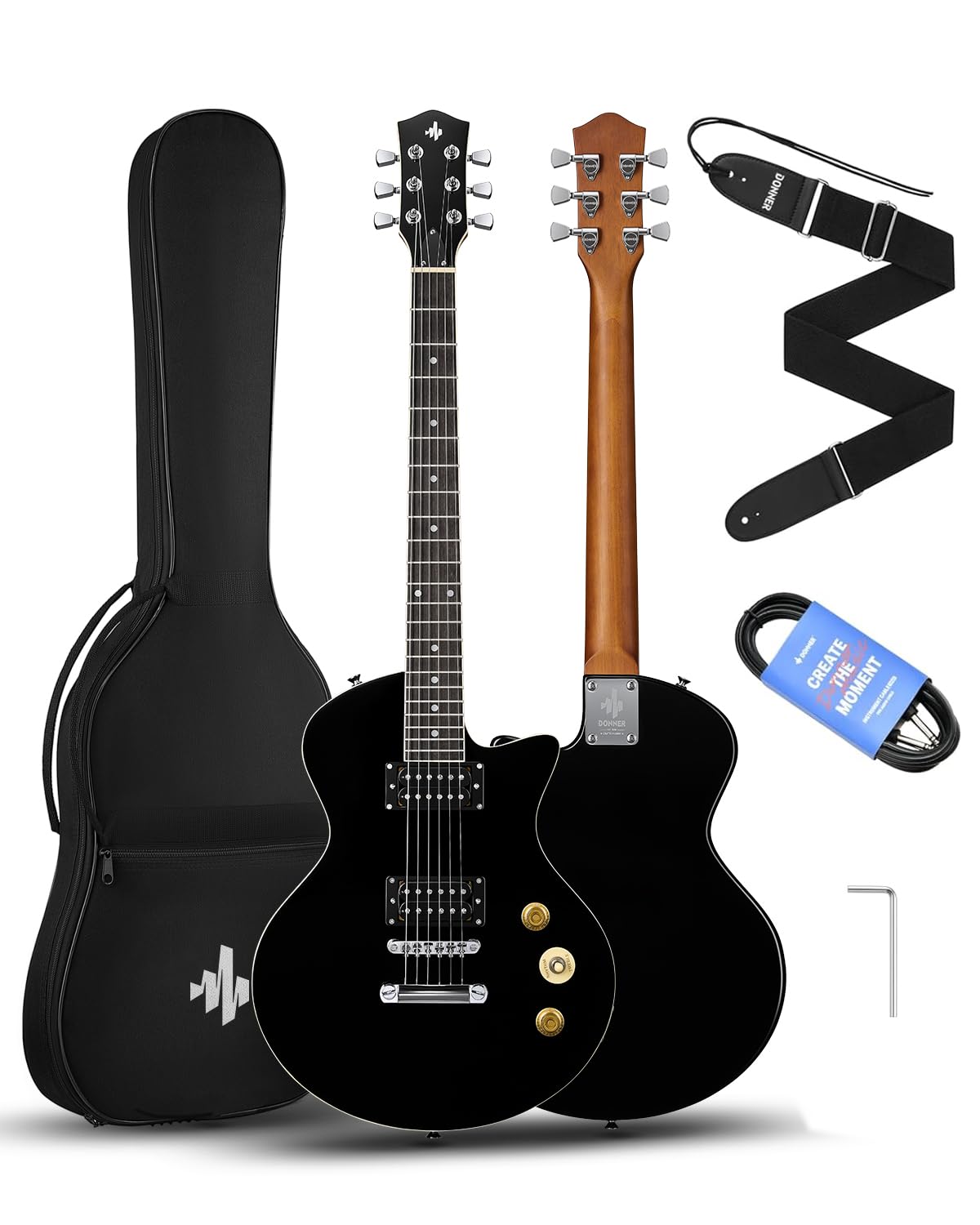Donner 39″ Electric Guitar, DLP-style with Dual Humbucker Pickups