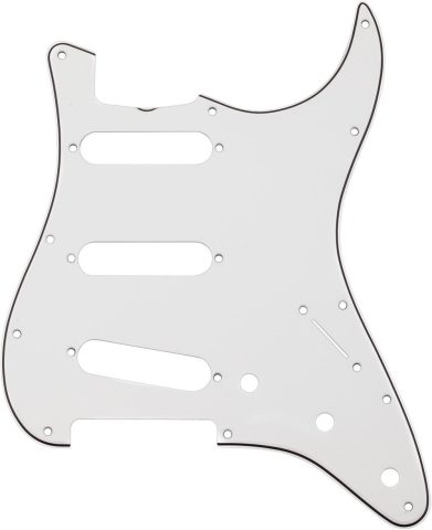 Fender Pure Vintage Pickguard, ’65 Stratocaster with Truss Rod Notch, 11-Hole – Eggshell 3-Ply