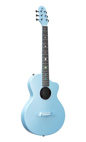 Natasha Carbon Fiber Acoustic Guitar, 38-inch Steel-string Guitarra,Durable 6-string Ultra-thin Guitar for Beginners (Blue)